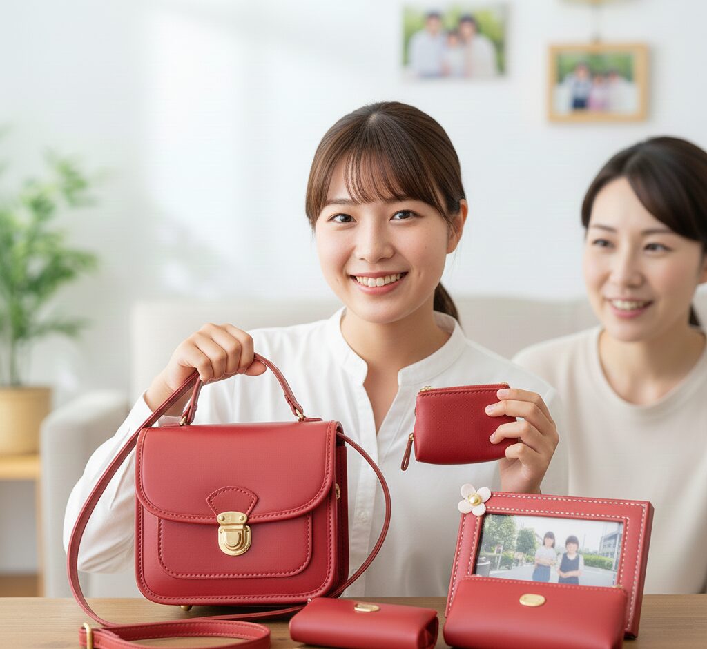 リメイクされたランドセルを持つ女の子の写真