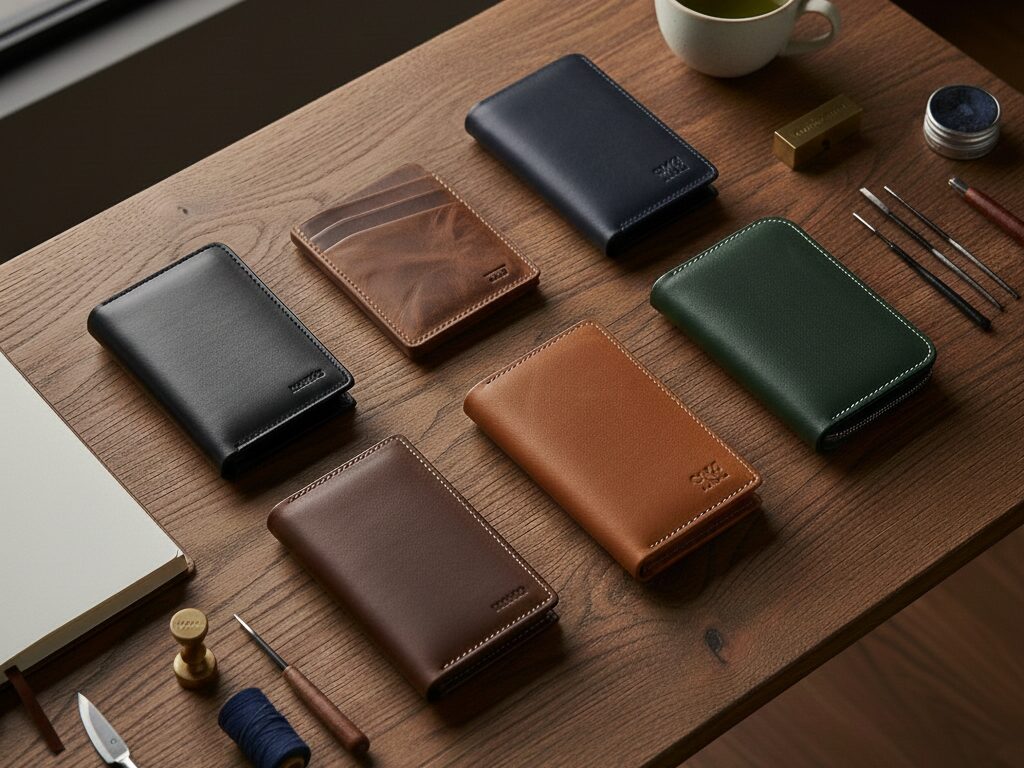 並んだ財布の写真