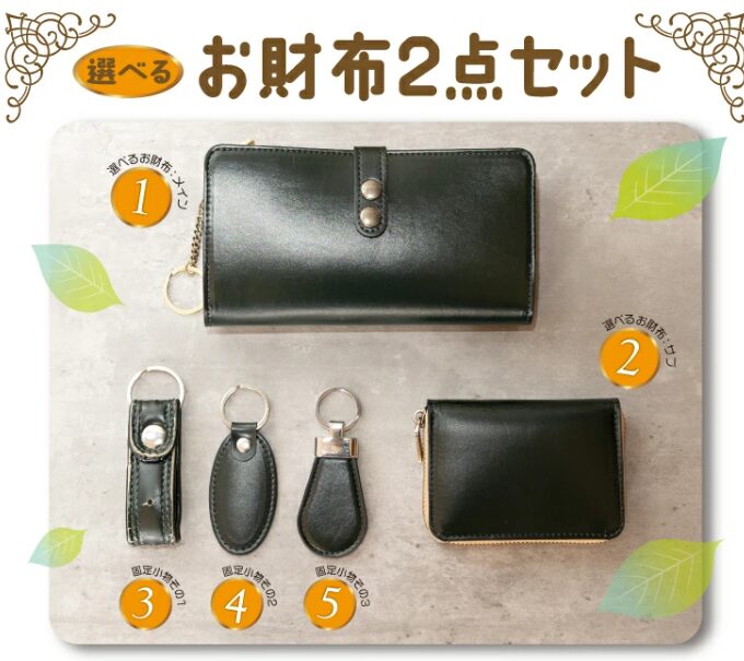 ランドセルリメイクお財布2点セットのセット写真