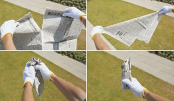準備した新聞紙の画像