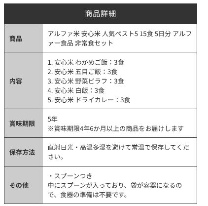 楽天市場の商品詳細の画像