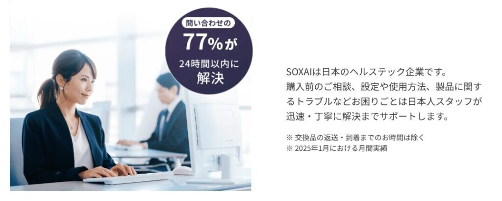 SOXAI RINGのサポートセンターの写真