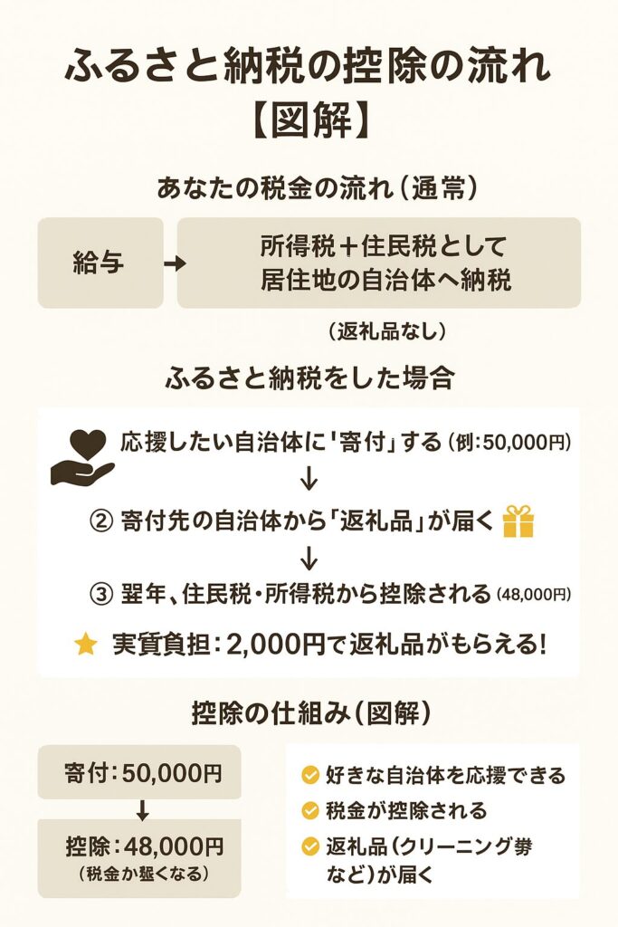 ふるさと納税の控除の説明画像
