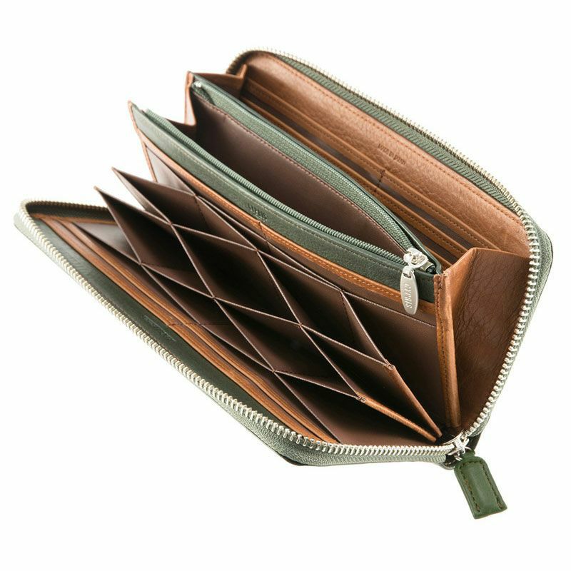 ラウンドファスナー ハニーセル長財布 (シルキーキップ)の写真