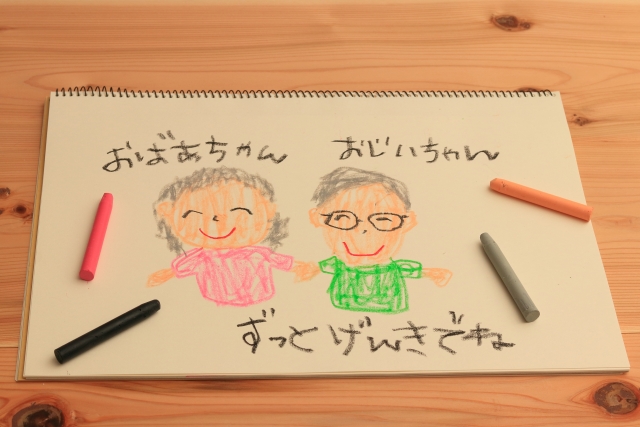 子供が書いた似顔絵の写真