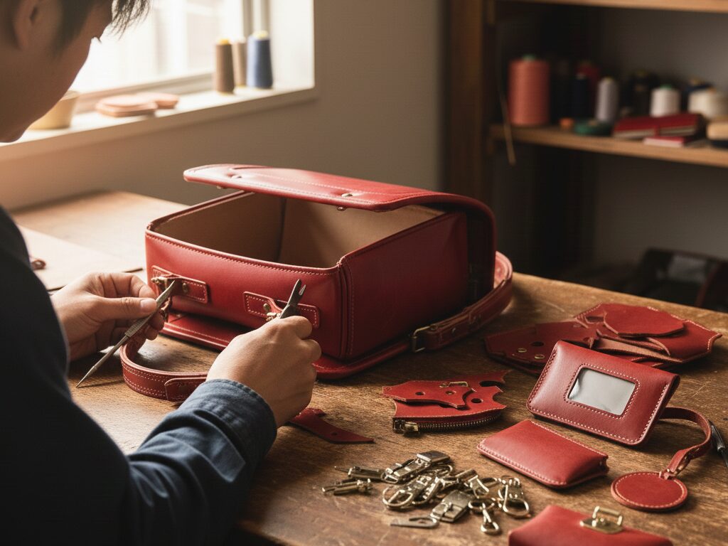 ランドセルリメイクしている工房の写真