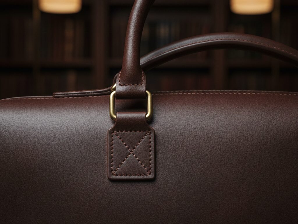 持ち手の縫い目のアップ写真