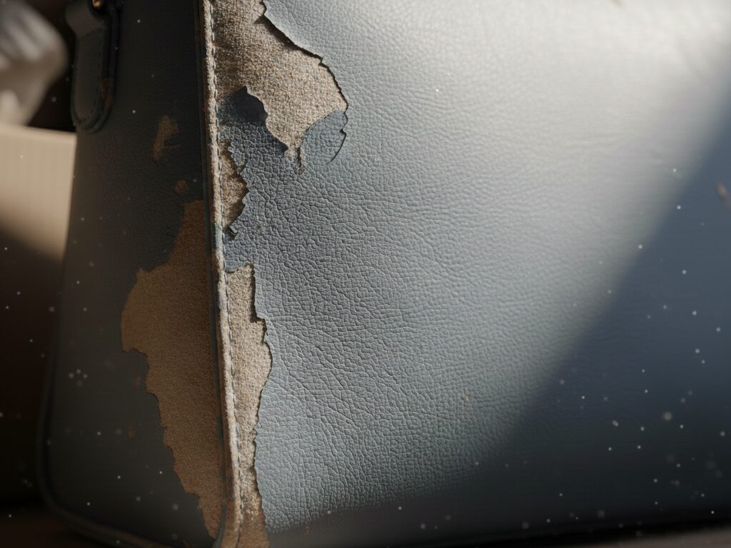 加水分解を起こしたバッグの写真