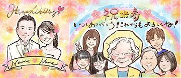 似顔絵グラフィックスのイラスト画像