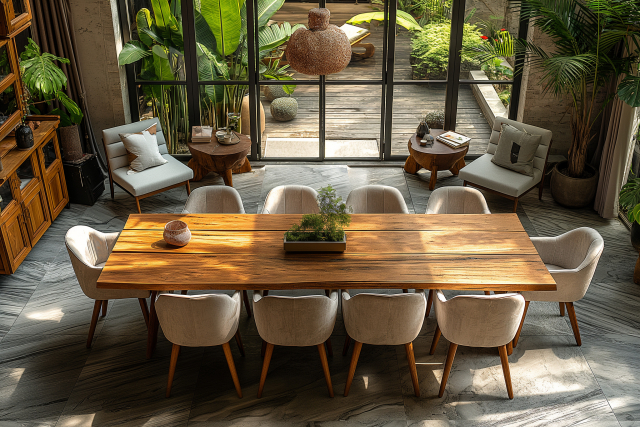 リビングにあるダイニングテーブルの写真