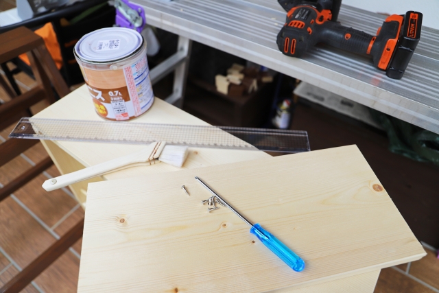 DIYの最中の写真